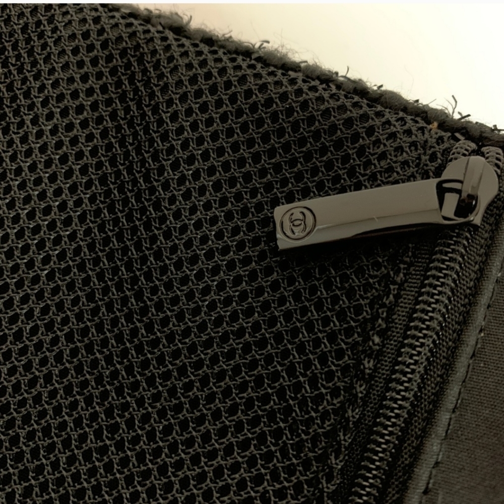 AUTHENTIC Chanel Parfums Cosmetics Makeup Clutch Bag Black NWOT - Picture 12 of 13